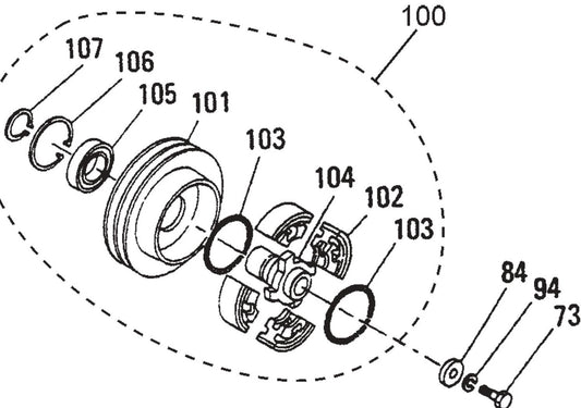 MVC90H Body Clutch Assembly (old type) Parts