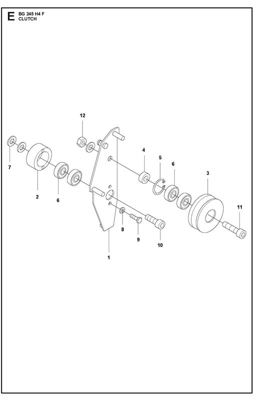 Clutch Parts For BG 245 By Husqvarna