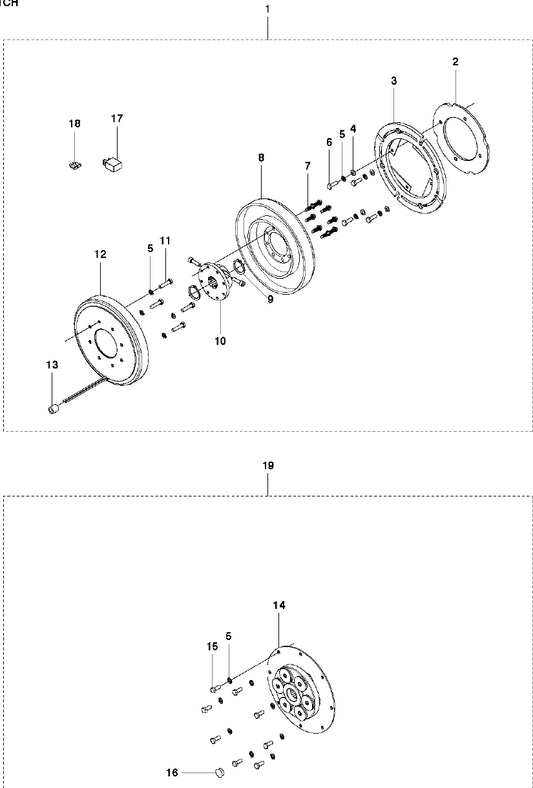 FS5000 Clutch Assembly Parts by Husqvarna