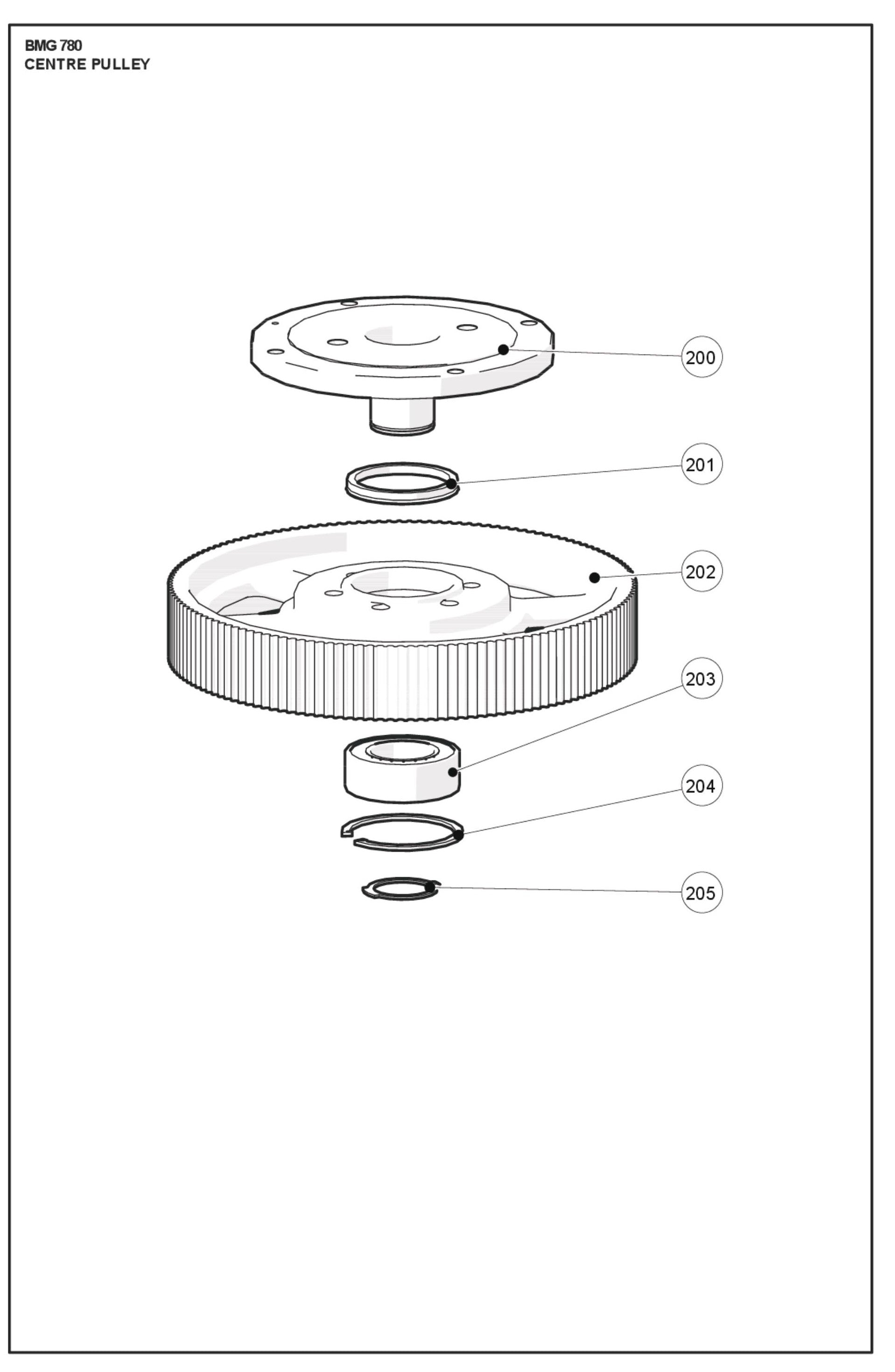 Centre Pulley Parts For BMG 780 By Husqvarna
