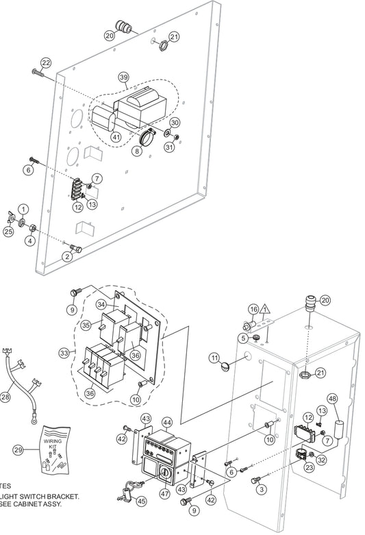 Control Panel/Ballast Assembly Parts for LT12D50B Light Tower by Multiquip