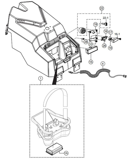 Cockpit Assembly Parts-RX 1575, RX 157533 YANMAR 3TNV80F DIESEL ENGINE