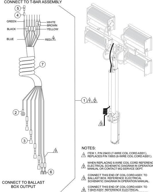 Coil Cord Assembly Parts for LT12D50SA Light Tower By Multiquip