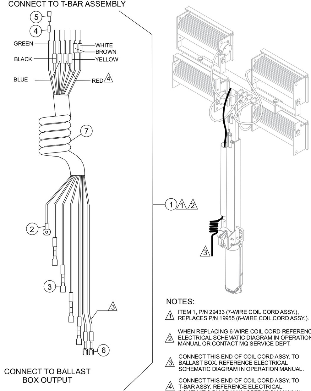 Coil Cord Assembly Parts for LT12D50SA Light Tower By Multiquip