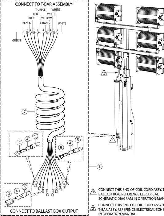 Coil Cord Assembly Parts For MLT25 Light Tower By Multiquip
