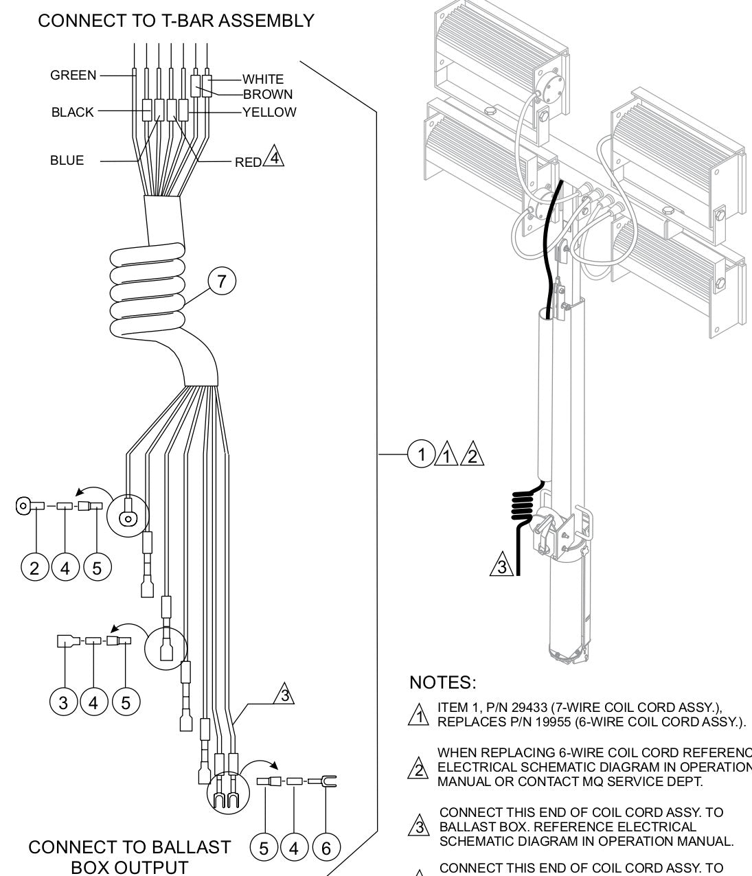Coil Cord Assembly Parts For LT12 Series Light Tower Assembly Parts By Multiquip