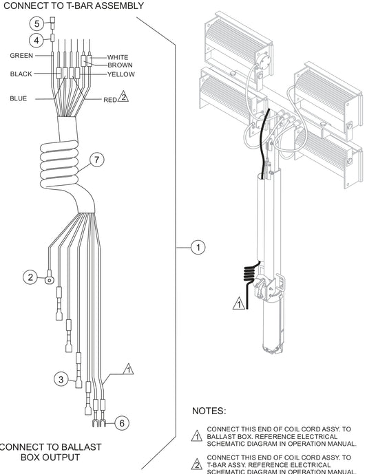 Coil Cord Assembly Parts for LT12D50B Light Tower by Multiquip