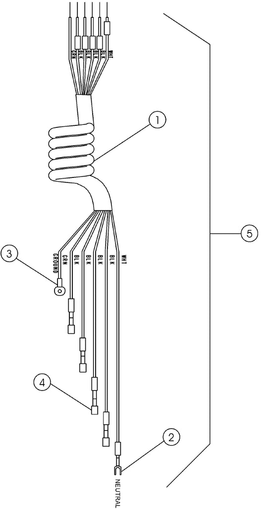Coil Cord Assembly Parts for MLT light Towers by Multiquip