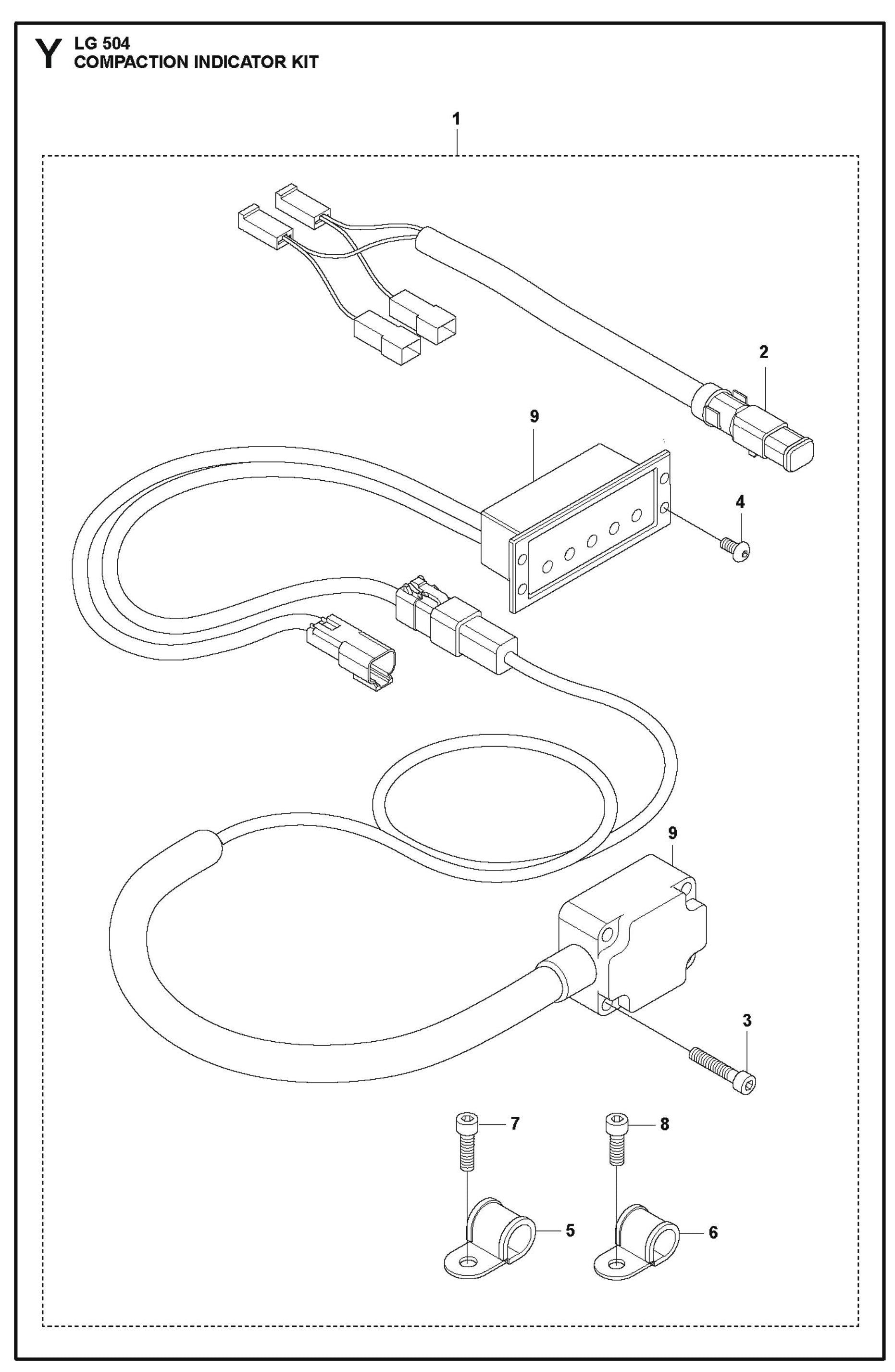Compaction Indicator Kit Parts For LG 504 Reversible Plate Compactor By Husqvarna