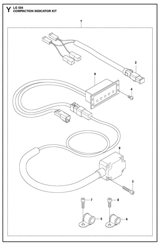 Compaction Indicator Kit Parts For LG 504 Reversible Plate Compactor By Husqvarna