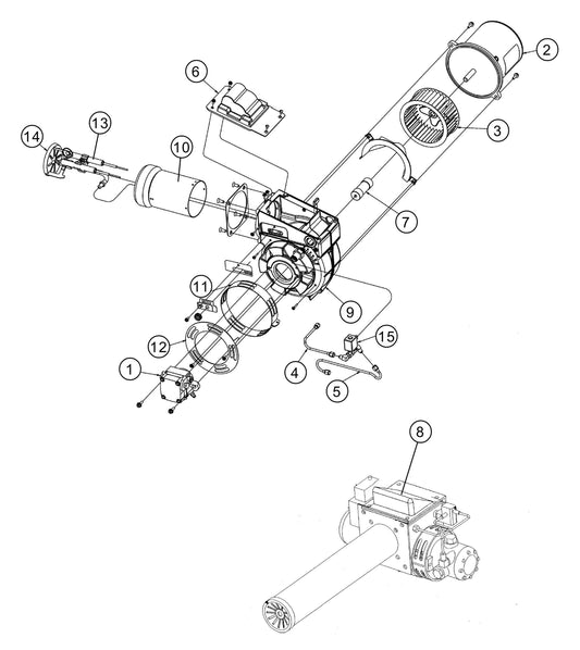 Heater and Accessories Assembly Parts-2 for MAXI-HEAT CPH 1000 (before 9999MXH08) by Allmand