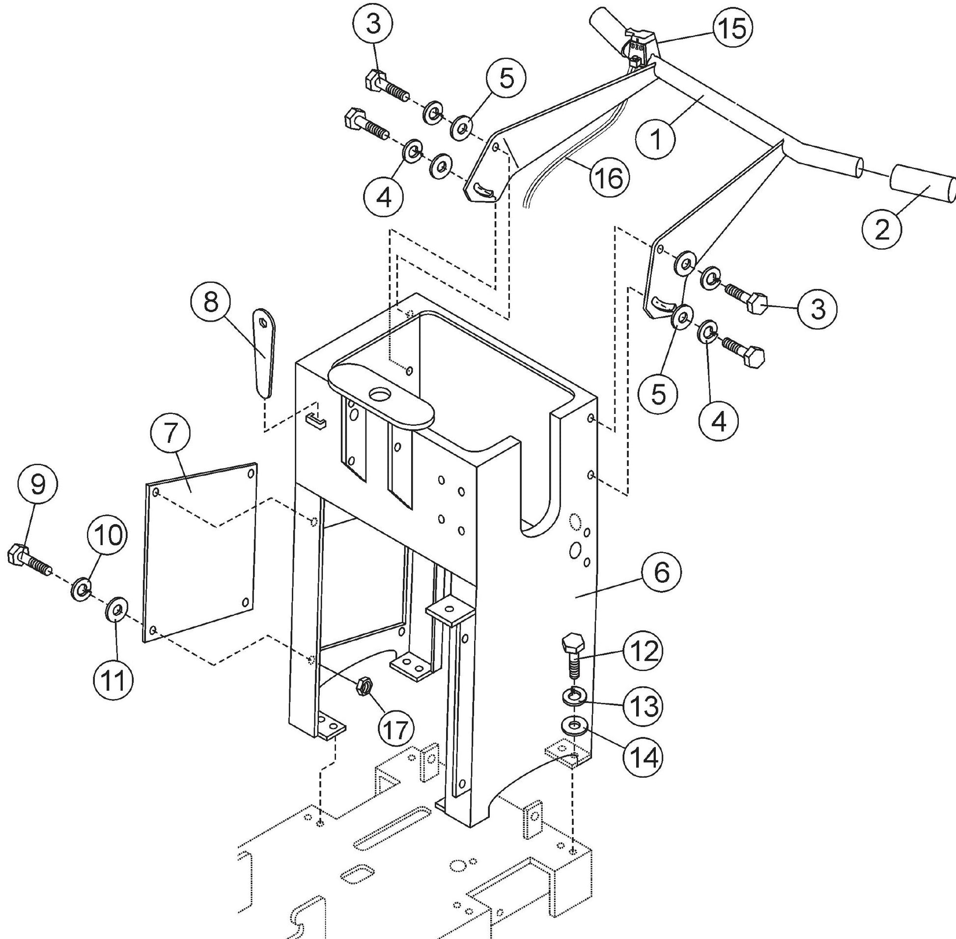 Console Assembly Parts (Push Model) for SP2 13H20 S13H20 S20H20 By Multiquip