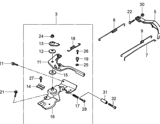 MVC82VH/VHW Honda GX160 Series Engine Control Assembly Parts
