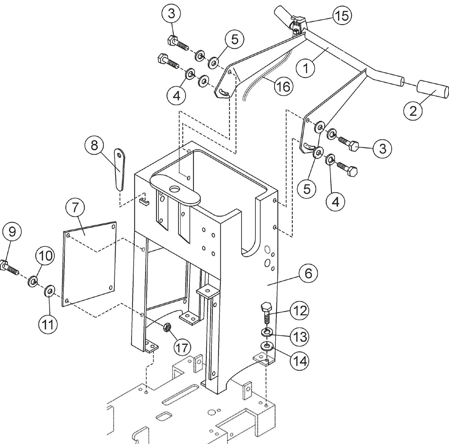Console Assembly Parts (Push Model) for SP2 CE13H20 SCE13H20 SCE20H20 By Multiquip