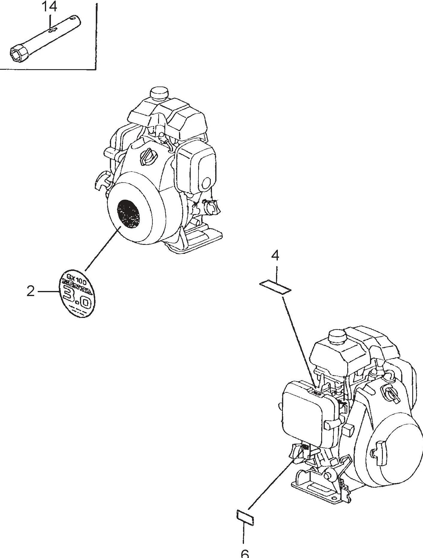 MT65HA Honda GX100KRBM Engine Control  Assembly Parts