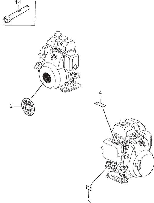 MT65HA Honda GX100KRBM Engine Control  Assembly Parts