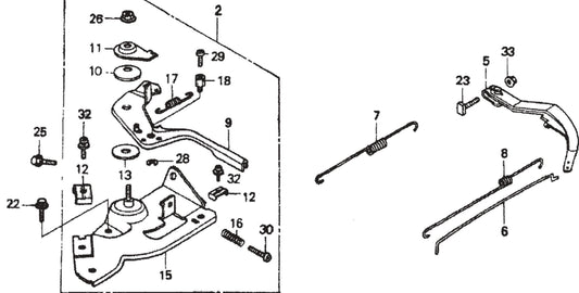 MVHR60HW HONDA GX120K1SM12 Control Assembly Parts
