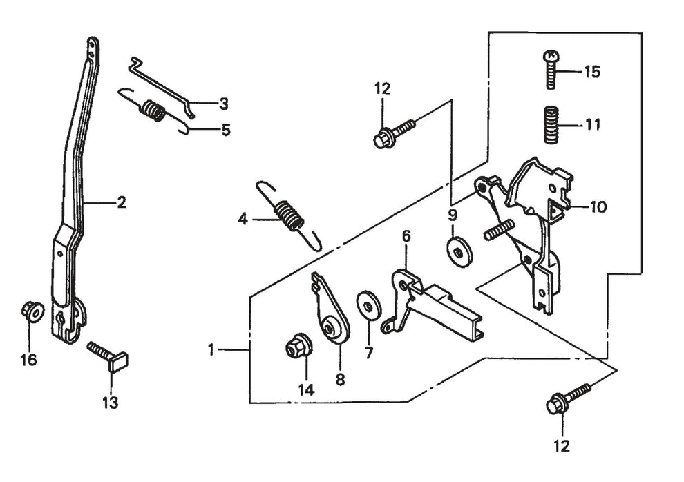 BP-25H Honda GXH50QXA Engine —Control Assembly Parts By Multiquip