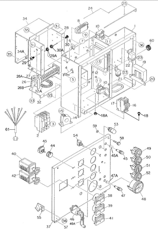 Control Box Assembly Parts For MLT25 DCA25SSIU3 Whisperwatt™ By Multiquip