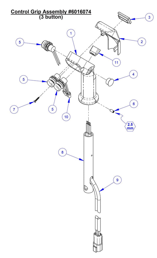 CC9074DK Control Grip Assembly(3 Button)