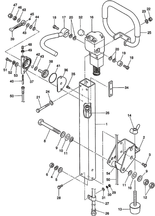 MVHR60HW Control Handle Assembly Parts
