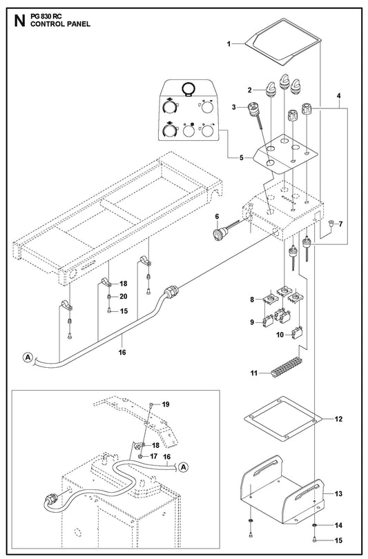 Control Panel Parts For PG 830 RC By Husqvarna