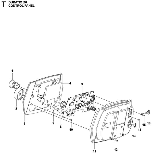 Control Panel Parts For HTC X6 By Husqvarna