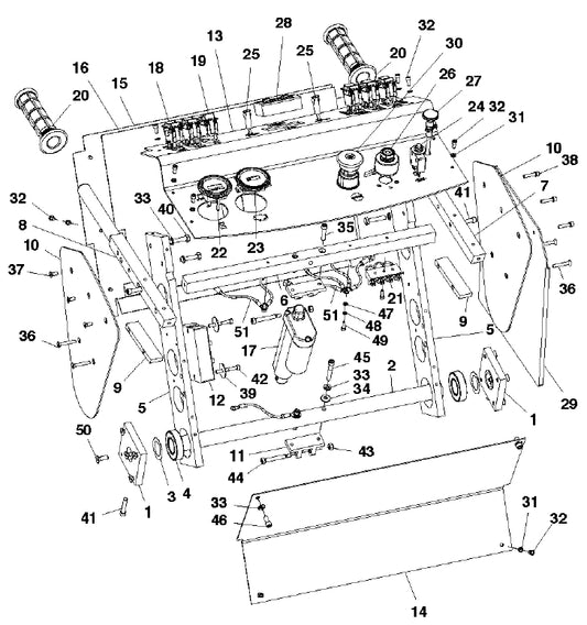 Control Panel Assembly Parts for Soff Cut 2500 Saw by Husqvarna