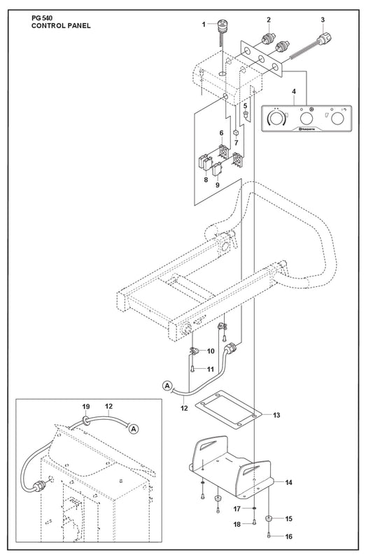 Control Panel Parts For PG 540 4 KW By Husqvarna