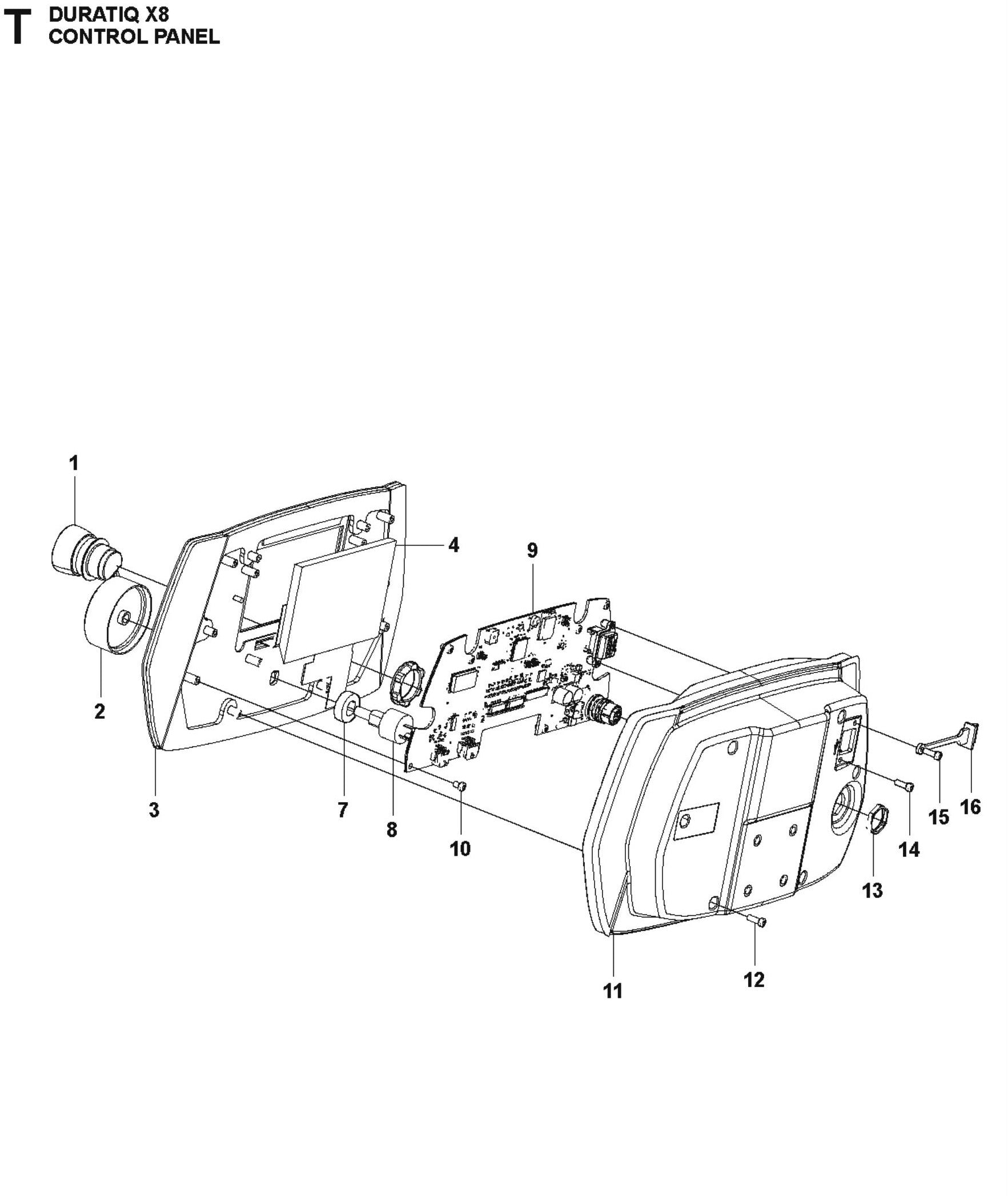 Control Panel Parts For HTC X8 By Husqvarna