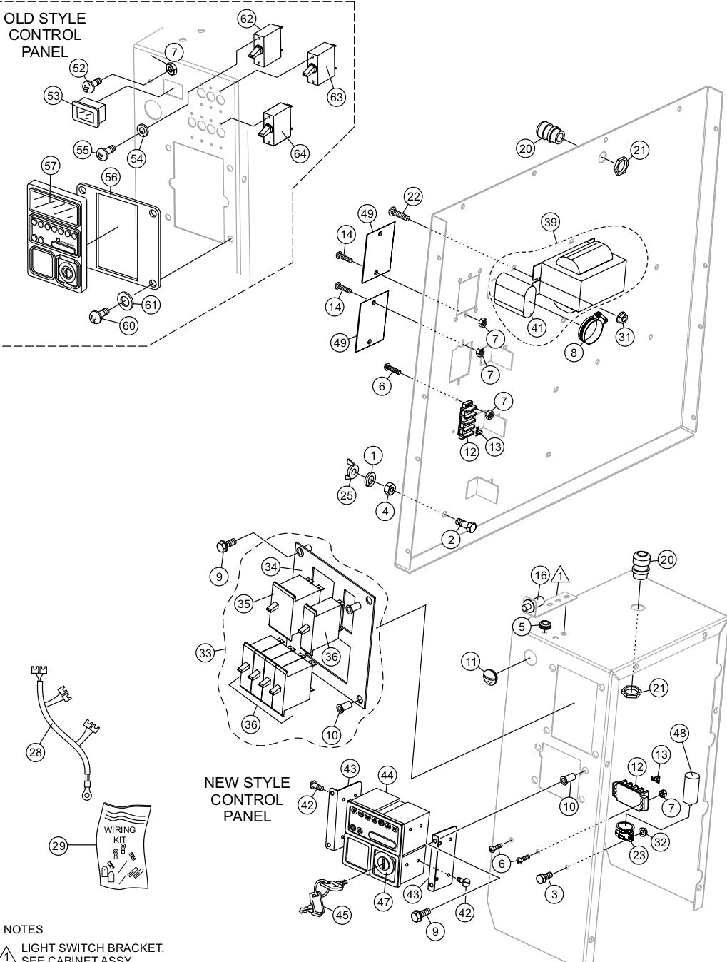 Control Panel/Ballast Assembly Parts for LT12D50SA Light Tower By Multiquip