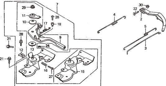 MVC77 Honda GX160K1QX2 Control Assembly Parts