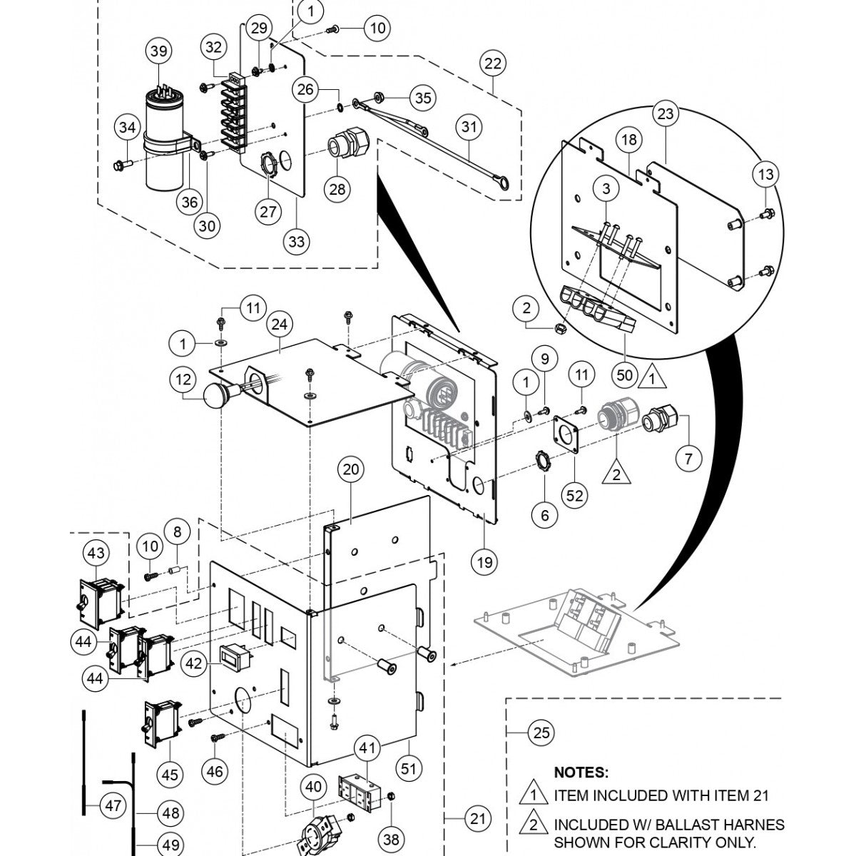 Control Panel Assembly Parts For LT6KV Light Tower By Multiquip