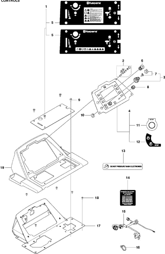 FS5000 Controls Assembly Parts by Husqvarna