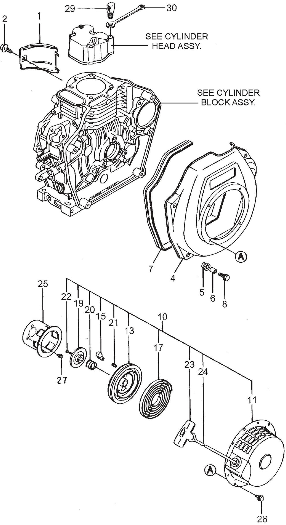 MVC98D2 Cooling And Starting Device Assembly Parts
