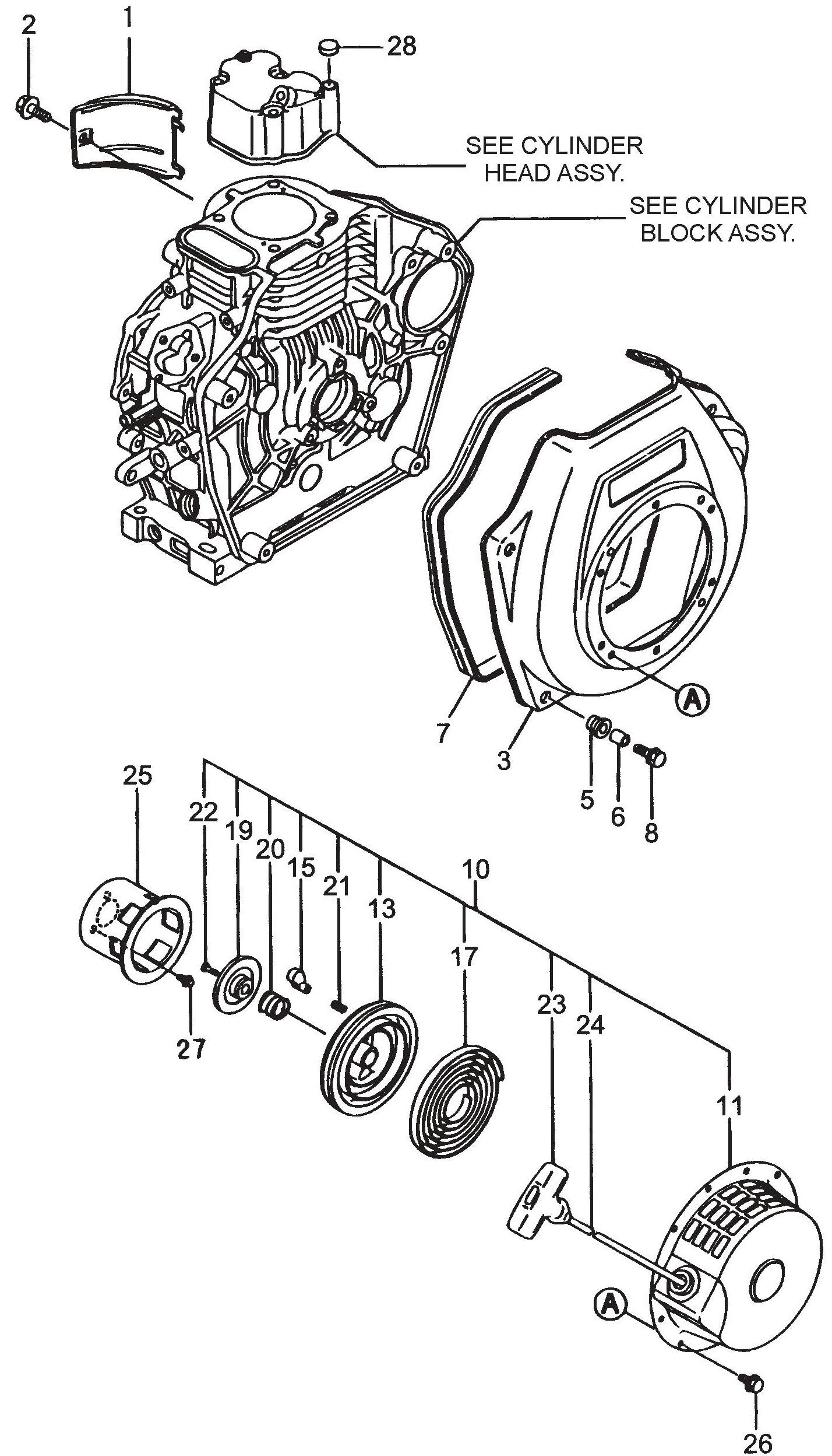 MT76D2 Yanmarl-48V6 Engine Cooling And Starting Device Assembly Parts