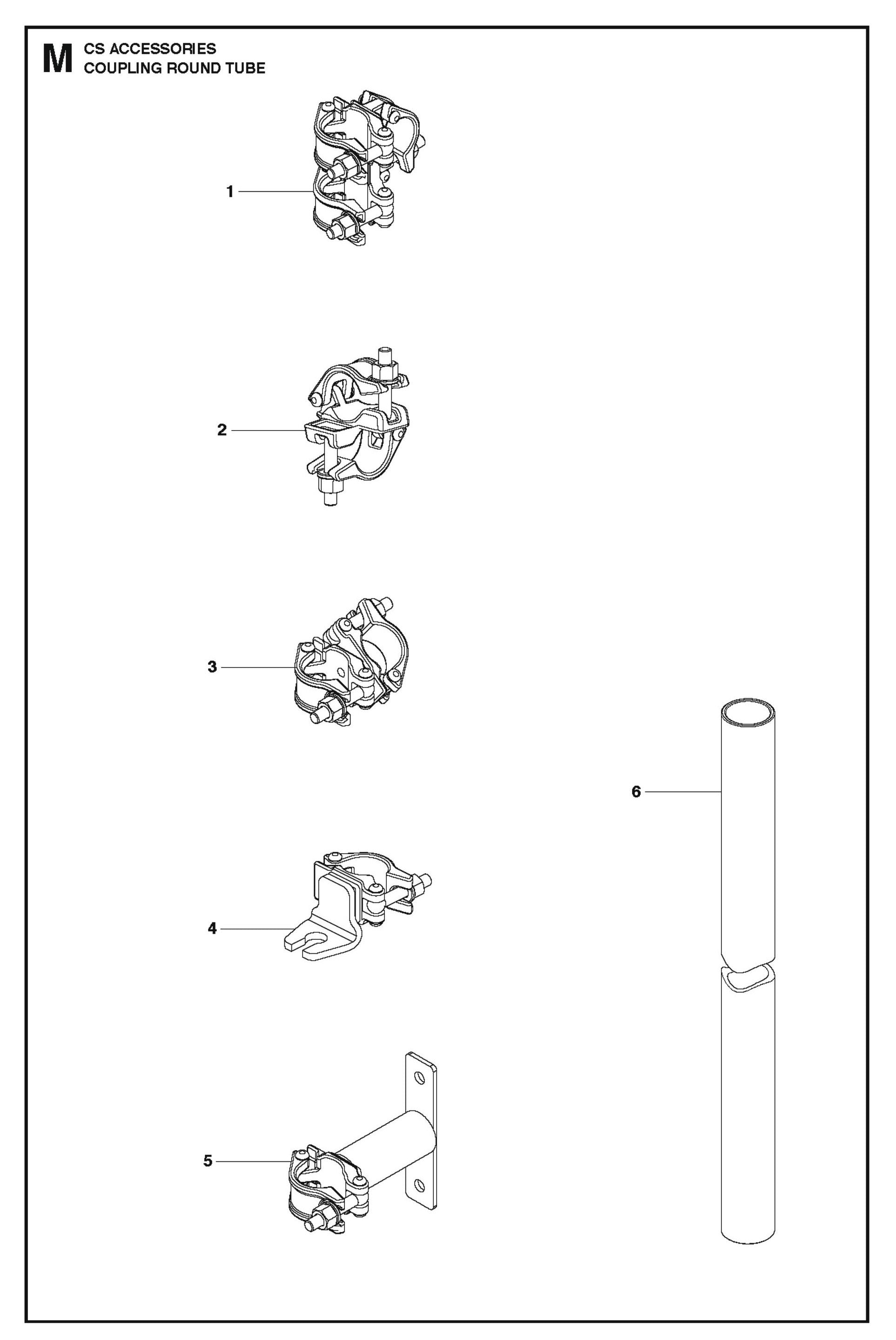 Coupling Round Tube Parts For CS 10 Saw Accessories By Husqvarna