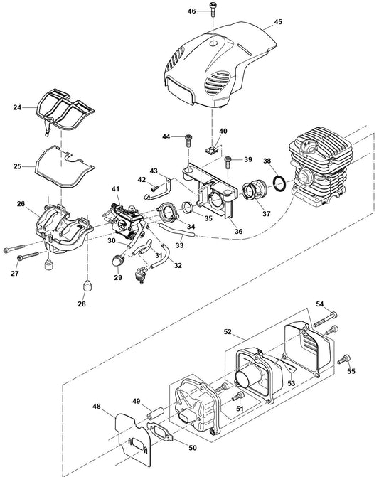 Cover, Air Filter Muffler Assembly Parts For EA3200SRBB, EA3201SRBB, EA3201S35B Gas Chain Saw Parts by Makita