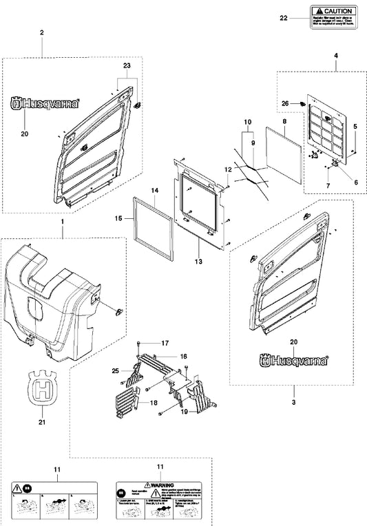 FS5000 Cover Assembly Parts by Husqvarna