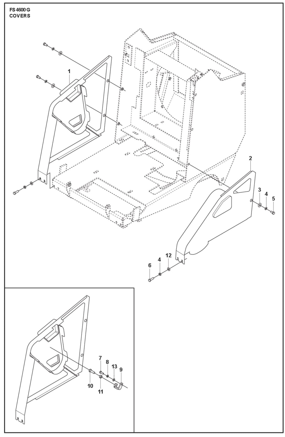 Covers Parts For FS4600 G By Husqvarna
