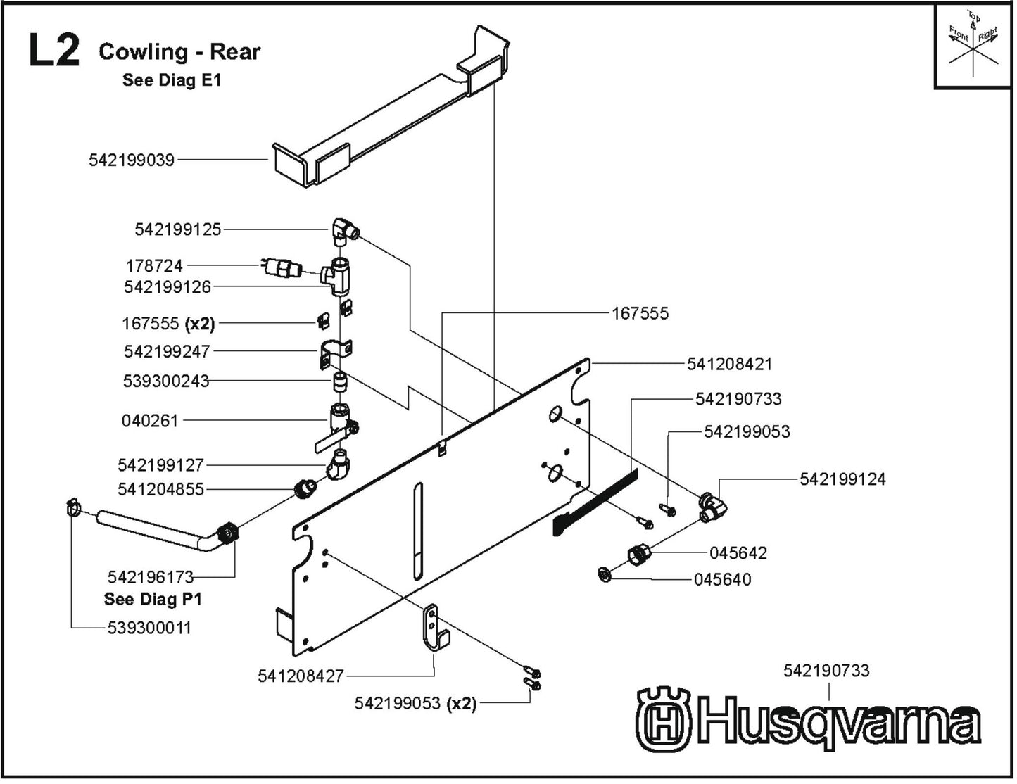 Cowling - Rear Parts For FS6800D By Husqvarna