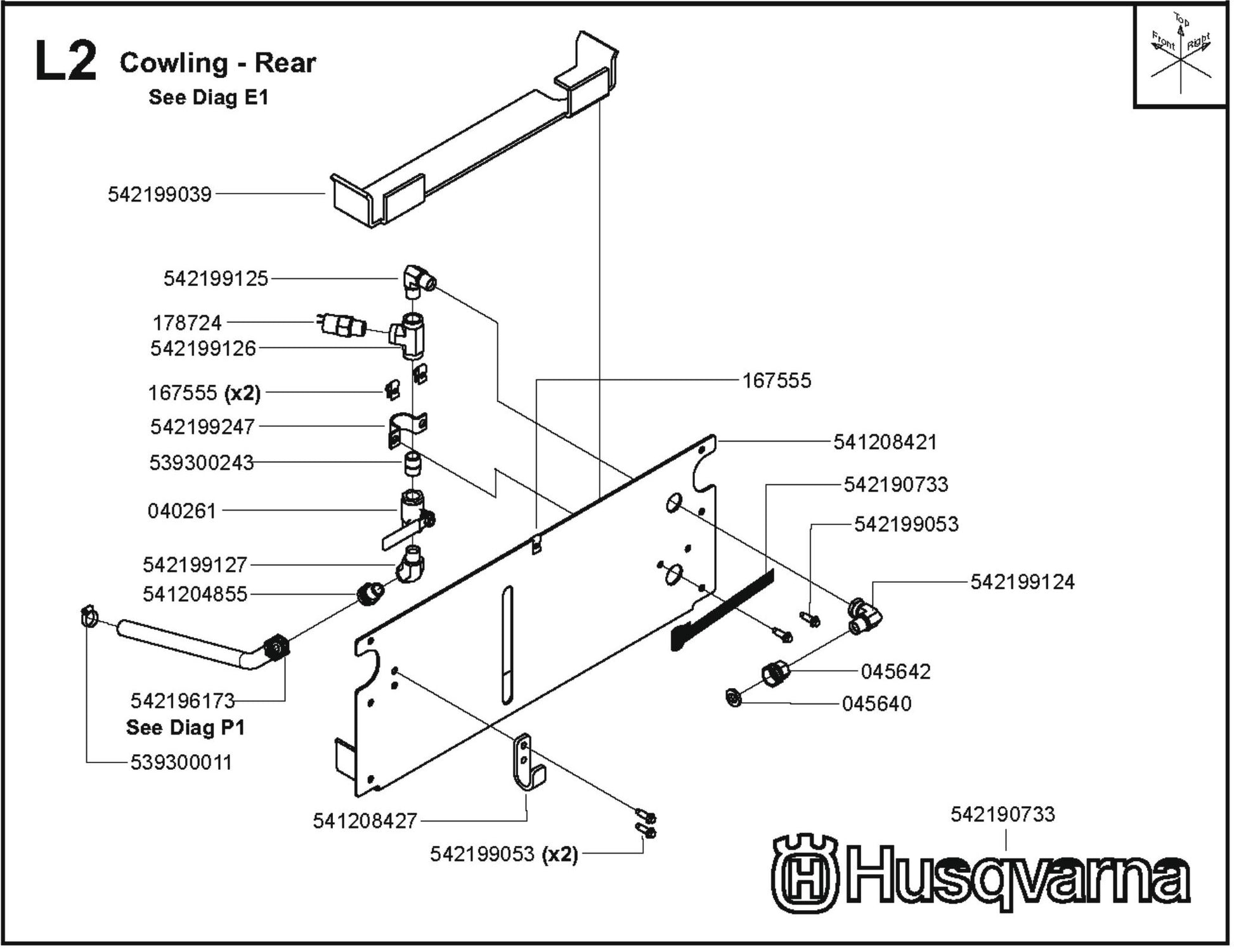 Cowling - Rear Parts For FS6800D By Husqvarna