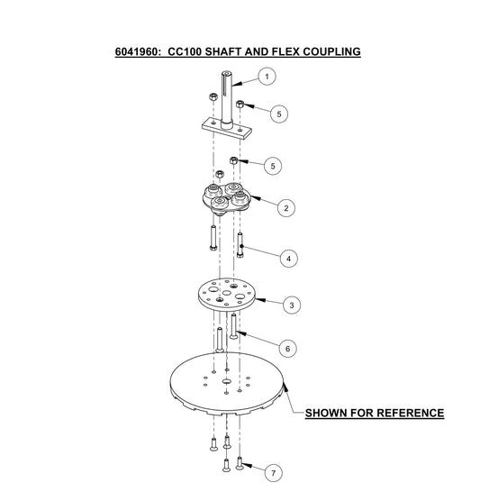 CC100,CPG100 Shaft And Flex Coupling Assembly Parts