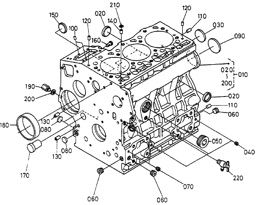 Crankcase Assembly Parts for KD1800-KD6 Light Towers by Multiquip
