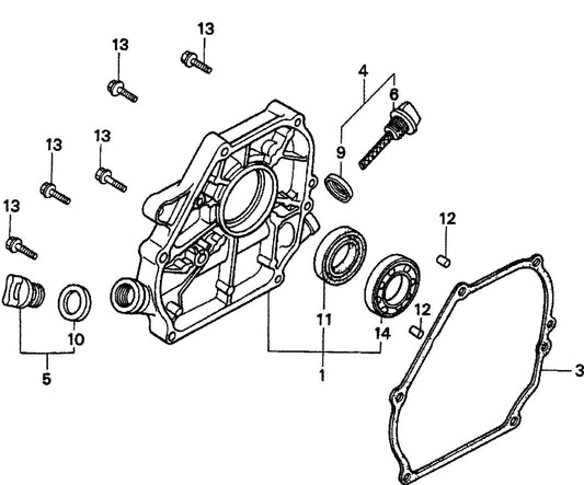 HONDA GX160K1TX2 Engine Crankcase Cover Assembly Parts For QP202TH By Multiquip