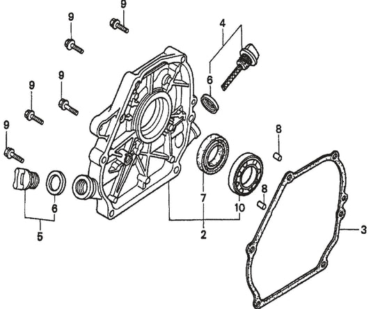 HONDA GX200QXC9  Crankcase Cover Assembly Parts For FCG1 Series by Multiquips 