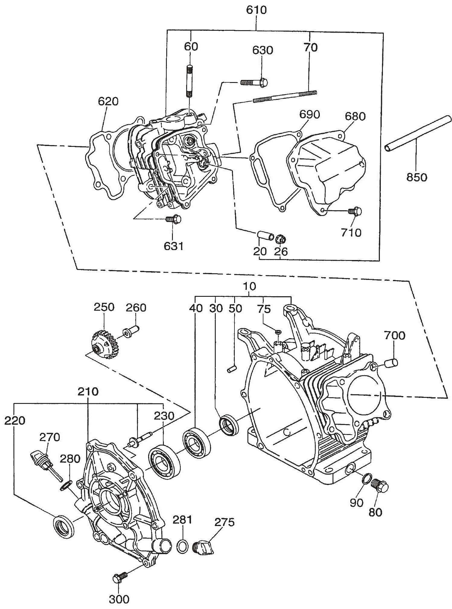 QP201TE ROBIN EX-170D51010 Engine Crankcase Assembly Parts By Multiquip