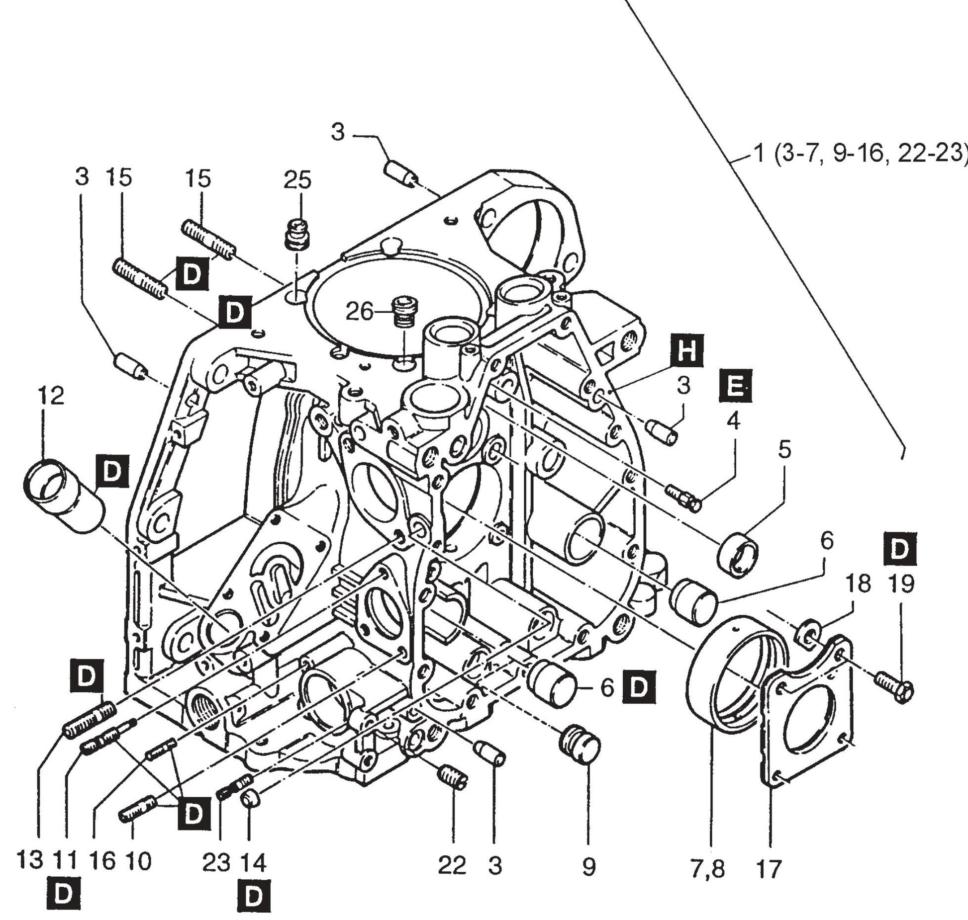 MVH502DSB HATZ 1D81S Engine Crankcase Assembly Parts