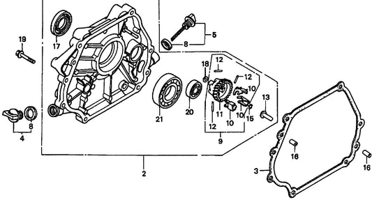 SP118 HONDA GX390U1QWT2 Crankcase Assembly Parts