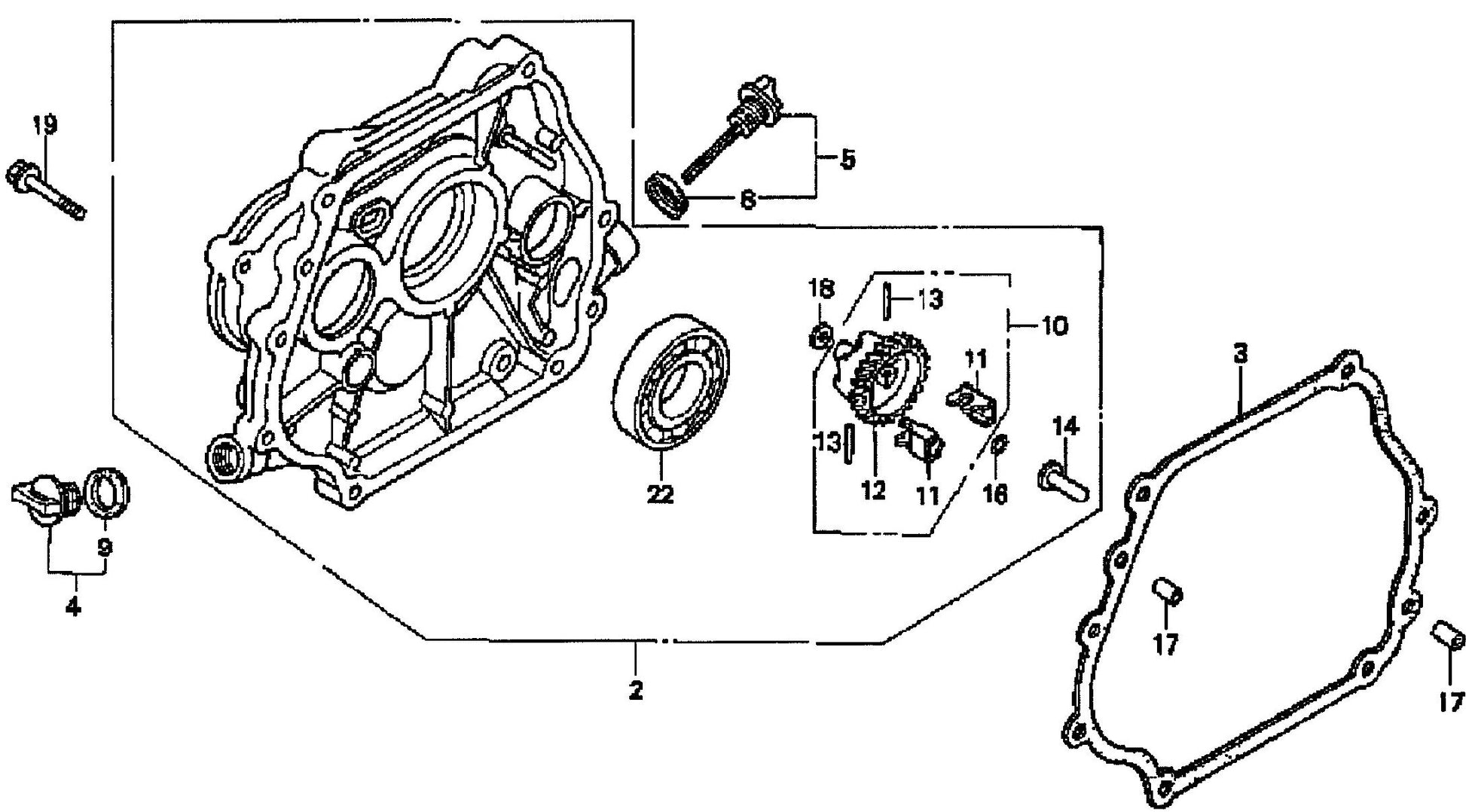 T30H HONDA GX240K1PMT2 Engine Crankcase Cover Assembly Parts By Multiquip